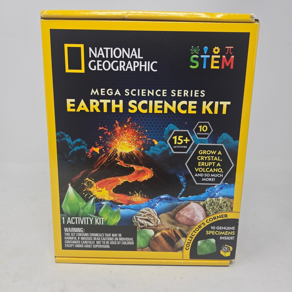 National Geographic Earth Science Kit Mega Science Series 15+ STEM Activities